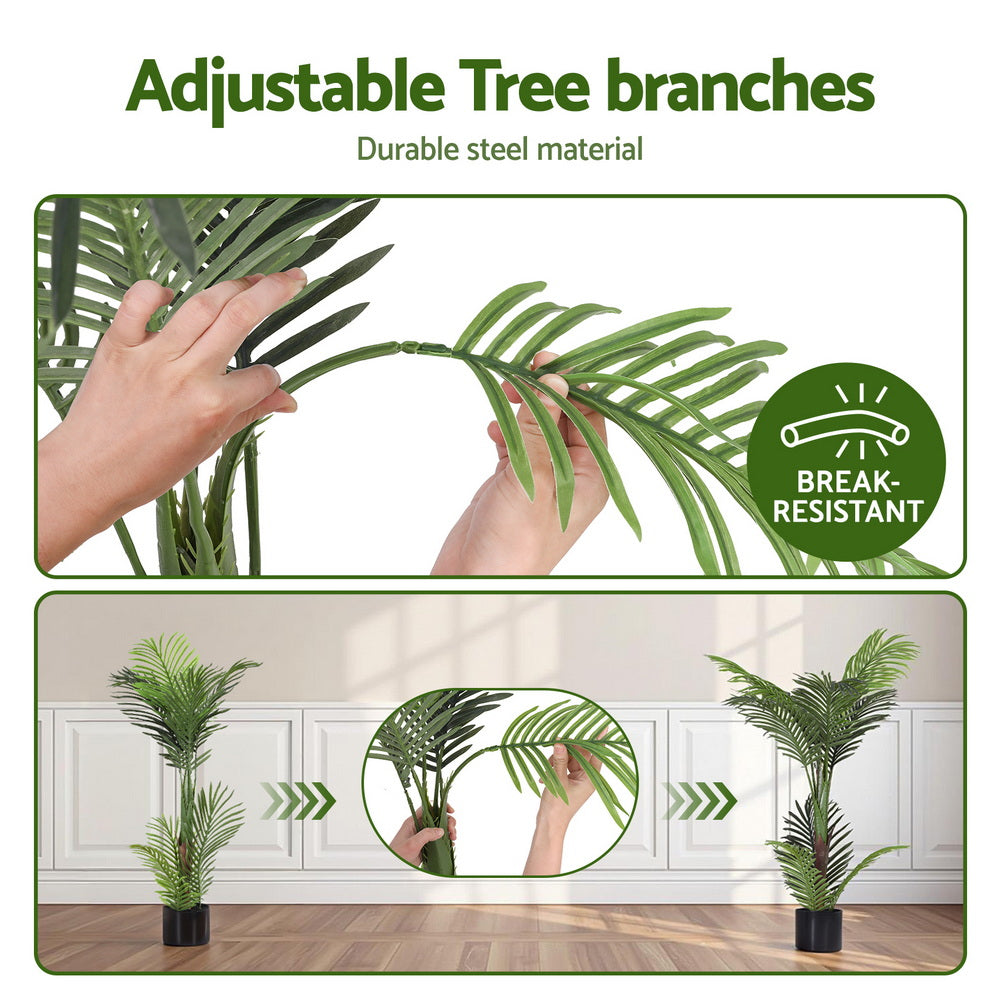 Artiss 100cm Artificial Palm Tree Faux Trees Indoor Decor Artificial Plants Lifelike Plant-4