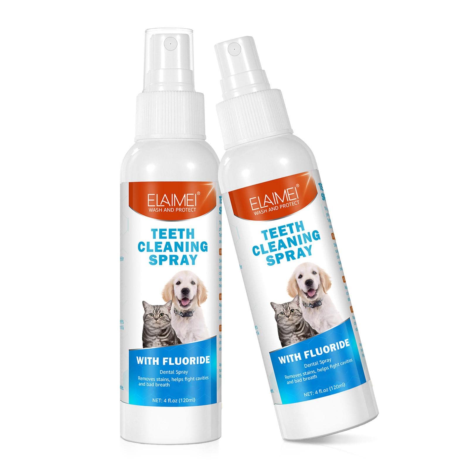 NNEDSZ 2 Pcs Pet Oral Breath Freshener Spray | Eliminates Bad Breath | Dental Care for Dogs & Cats-0