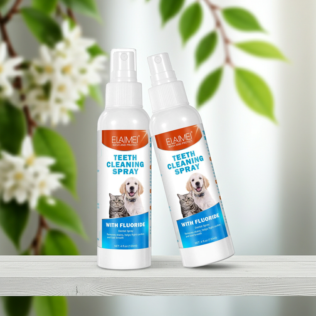 NNEDSZ 2 Pcs Pet Oral Breath Freshener Spray | Eliminates Bad Breath | Dental Care for Dogs & Cats